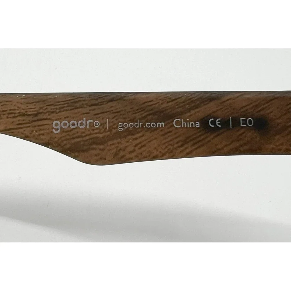 Goodr Sunglasses Unisex Brown Wood Grain Polarized Just Knock it On! One Size
